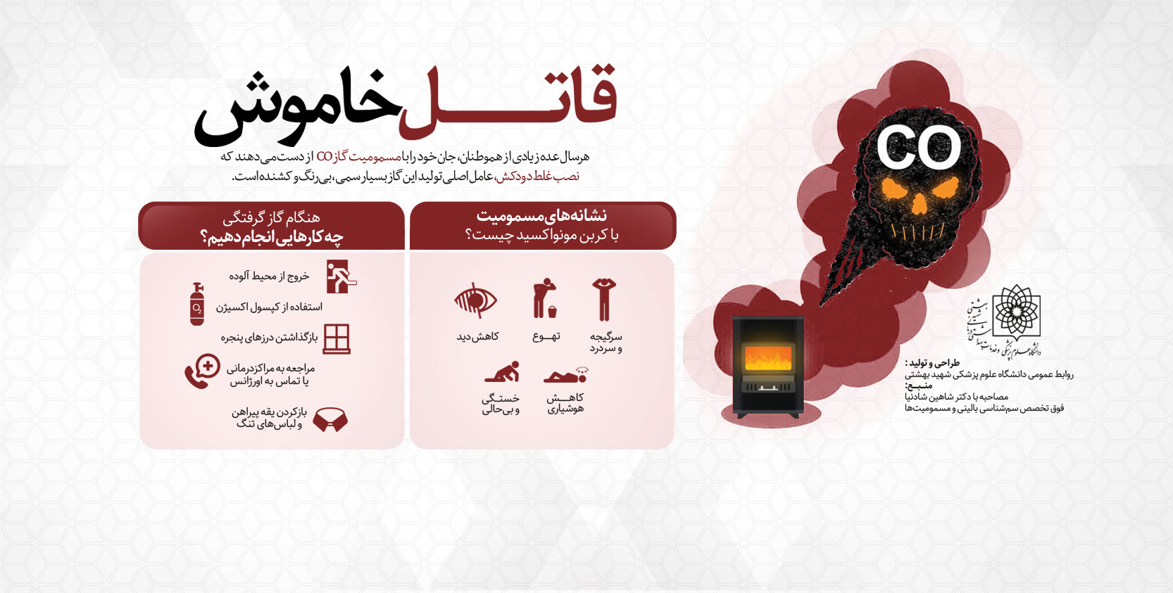این علائم را جدی بگیرید نشانه مسمومیت با گاز منوکسید کربن است