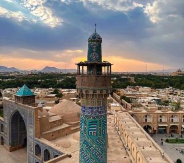 گلدسته زیبای مسجد امام اصفهان+عکس
