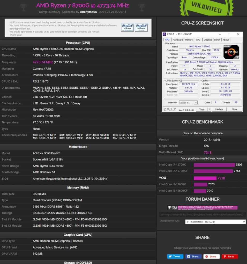 نتایج بنچمارک پردازنده‌های سری رایزن AMD 8000G آشکار شد