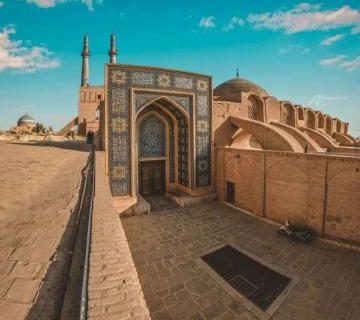 جلوه ای زیبا از شکوه و عظمت مسجد جامع یزد+عکس