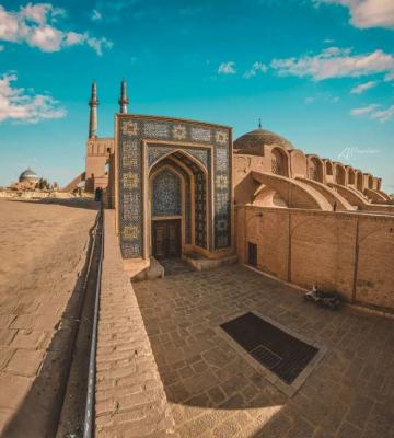 جلوه ای زیبا از شکوه و عظمت مسجد جامع یزد+عکس