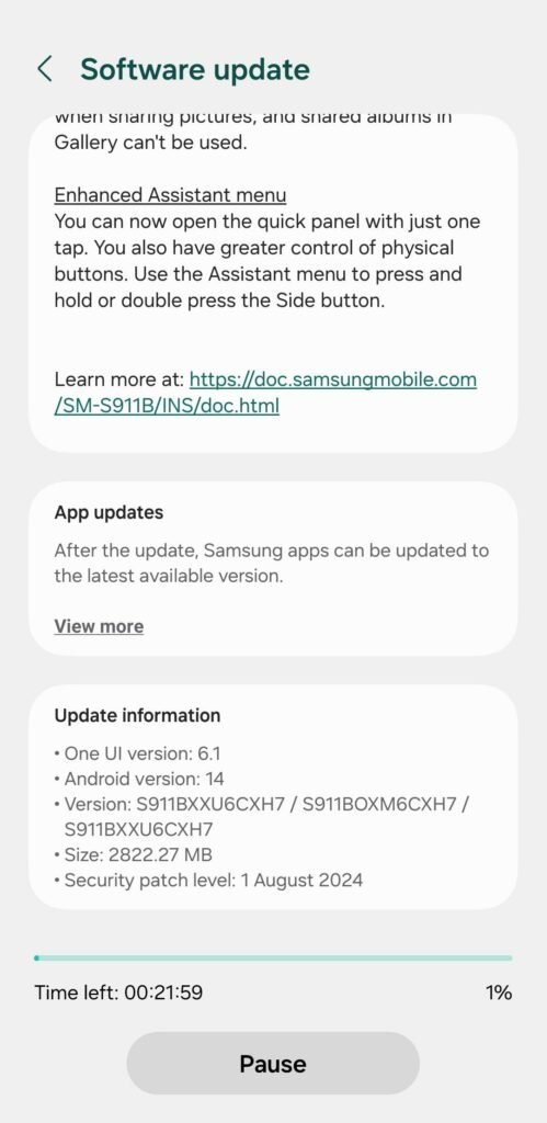 آپدیت One UI 6.1.1