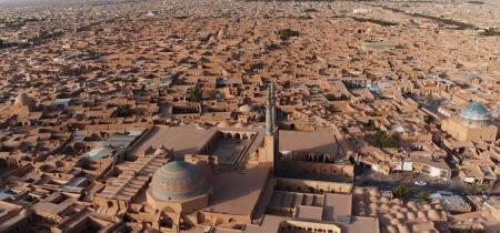 بافت تاریخی شهر یزد از نمای بالا +عکس