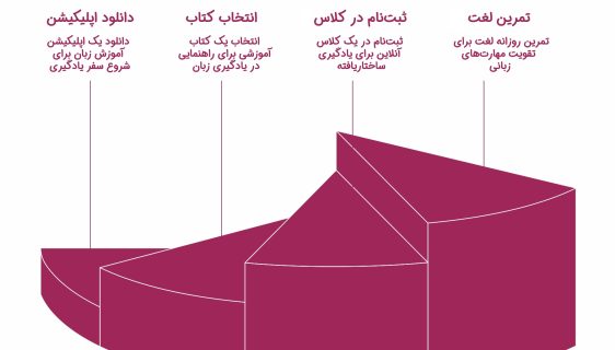 اینفوگرافیک پروژه یادگیری زبان با برنامه ریزی